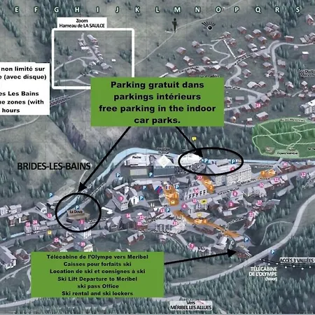 Les 3 Marmottes, 12 Personnes, Jacuzzi Dağ evi Courchevel